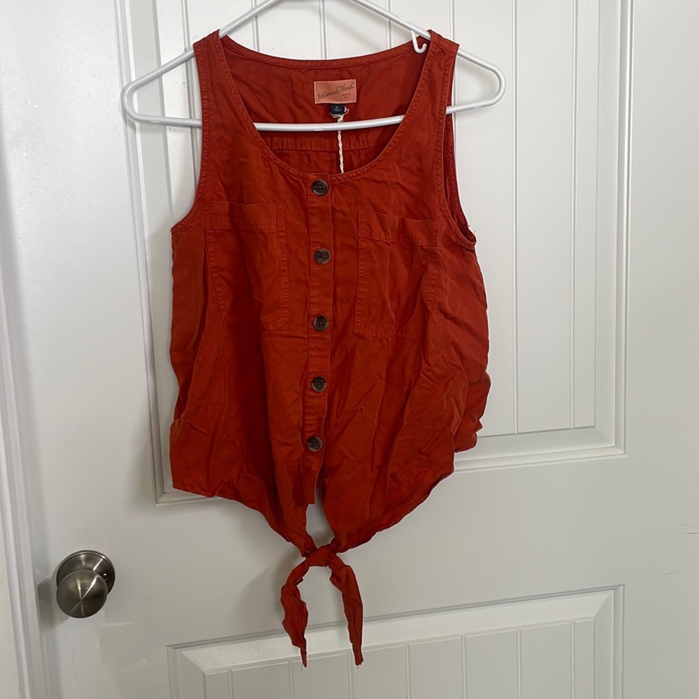 Universal Thread. Size XS. Brande new with tags. Button up-tank top.